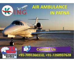 Avail Exceptional ICU Support Air Ambulance Service in Patna by King