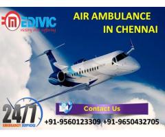 Take Top Class Medical Aid Air Ambulance from Chennai to Delhi by Medivic