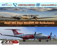 Obtain Medilift Full ICU Care Air Ambulance Service in Delhi